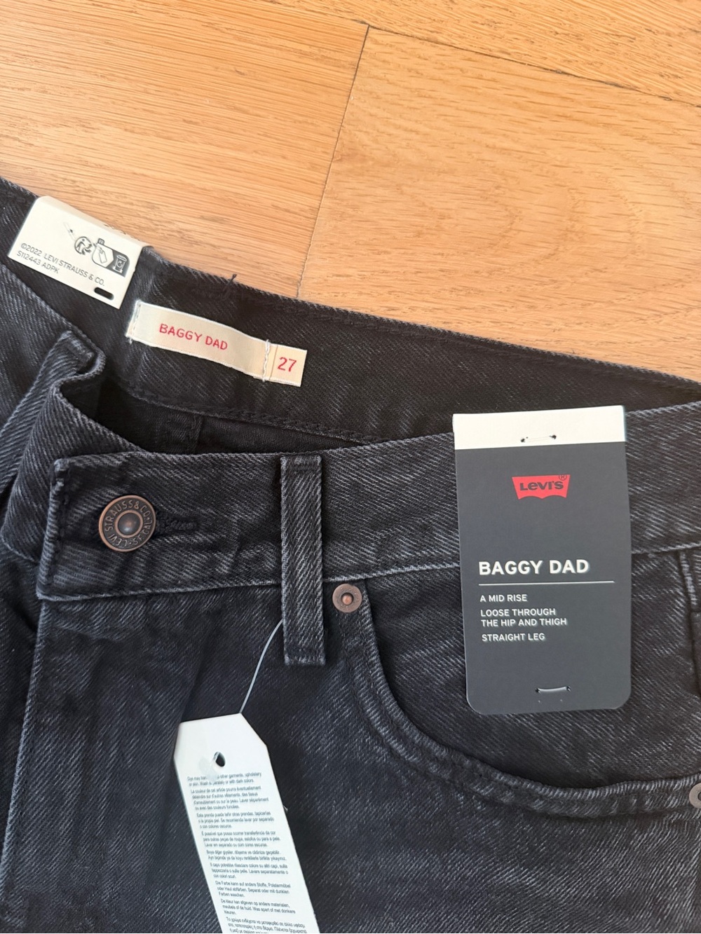 Levi's Baggy Dad Black Jeans